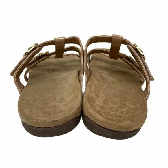 Vionic Misa Slides Sandals Shoes Comfort Gold 8 - Picture 4 of 9